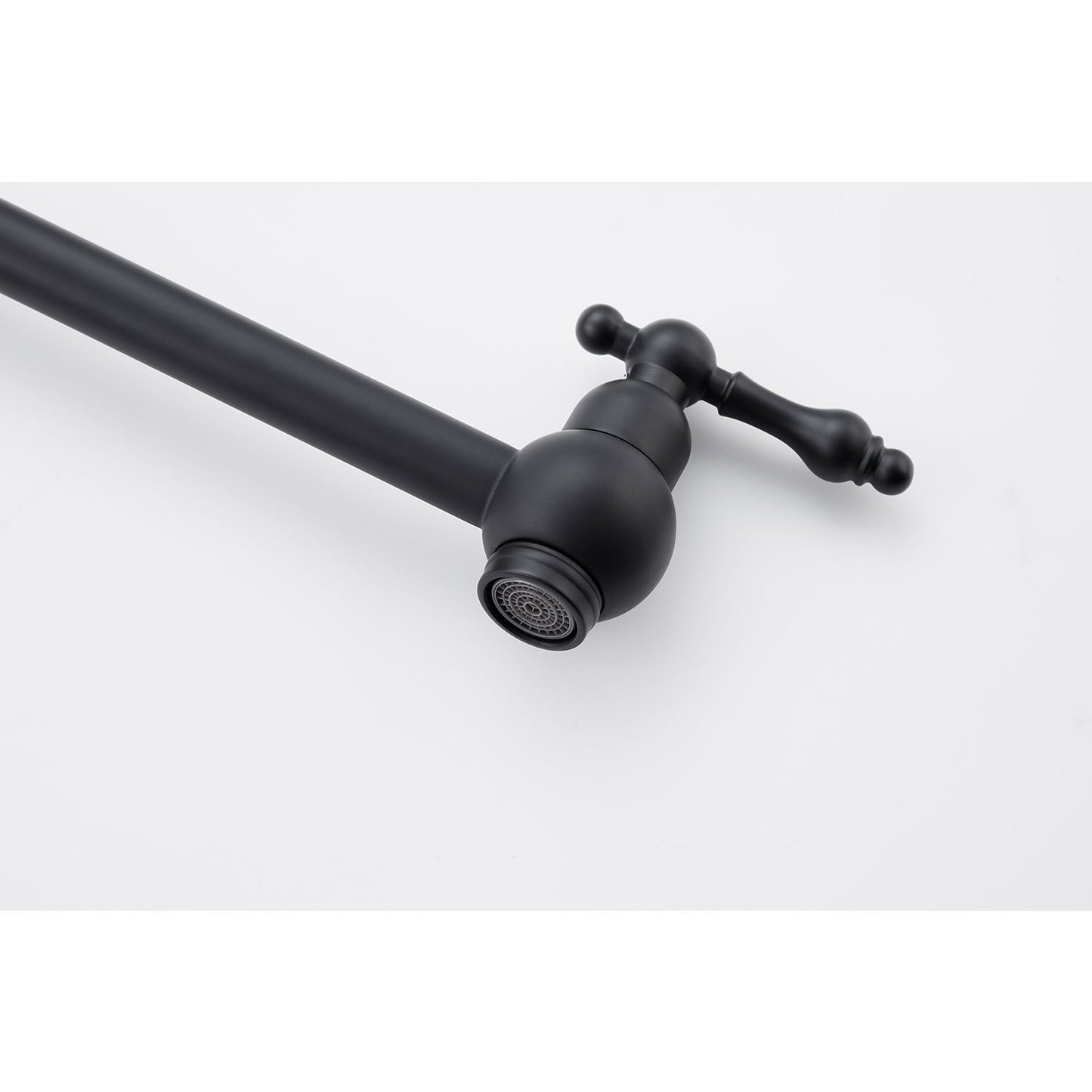 Wall Mount Folding Kitchen Pot Filler Faucet, matte black