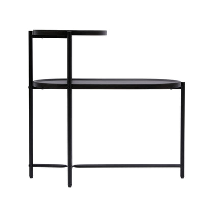 2 Tier Oval End Tables (Black)