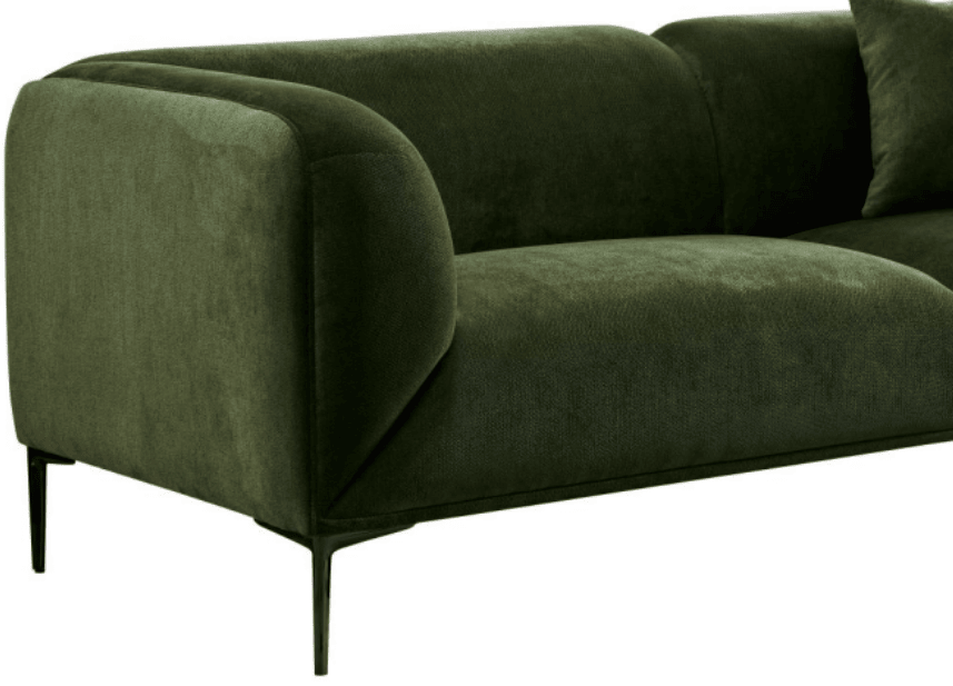 Contemporary Green sofa 89.37"