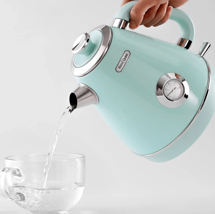 Retro Electric Kettle 1200W Dial Thermometer Fast Boiling, also available in red and stainless