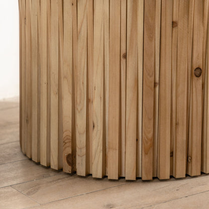 Accent Table with Vertical Texture