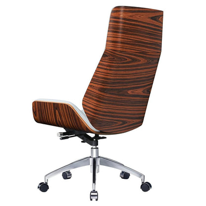 Ergonomic Office Chair Swivel Armless Seat Chair High Back Genuine Leather, five leather colors to choose from