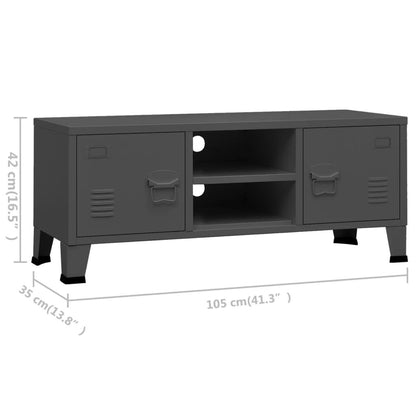 Industrial TV Stand Anthracite 41.3"x13.8"x16.5" Metal