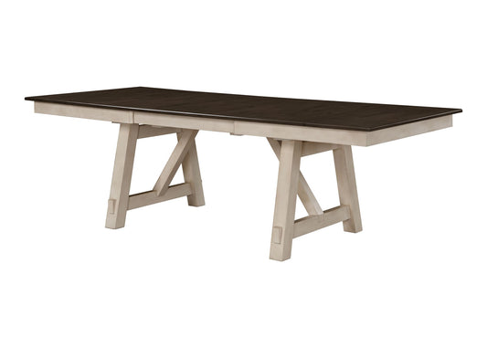 Cottage Style Extendable Dining Table with Trestle Legs