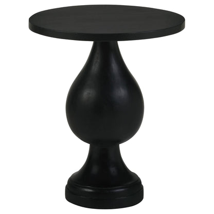 Black Stain Pedestal Accent Table