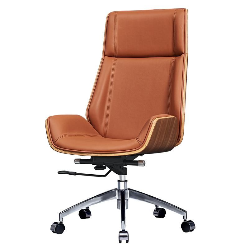 Ergonomic Office Chair Swivel Armless Seat Chair High Back Genuine Leather, five leather colors to choose from