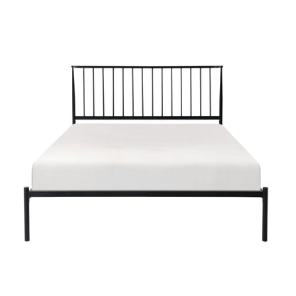 Metal Frame Platform Bed, Queen Size, Black Finish