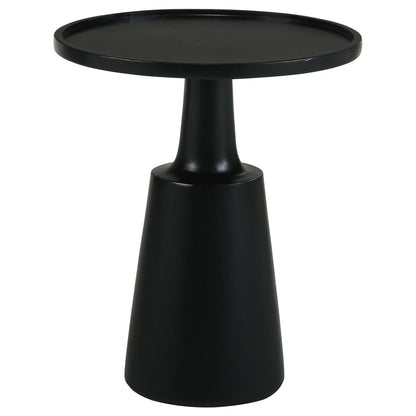 Black Stain Pedestal Accent Table