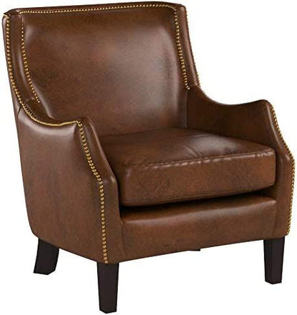 Genuine Leather Accent Chair