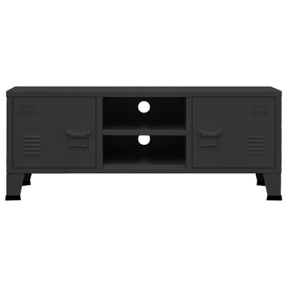 Industrial TV Stand Black 41.3"x13.8"x16.5" Metal