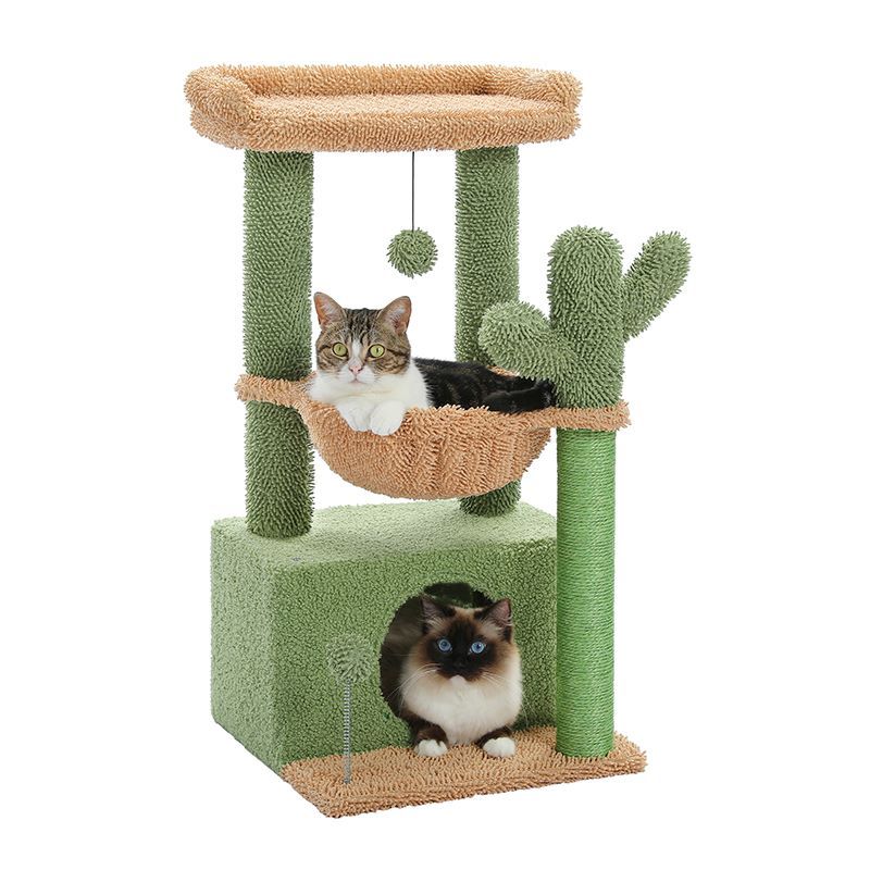 Cactus Cat Tree for Indoor Cat Tower Toy