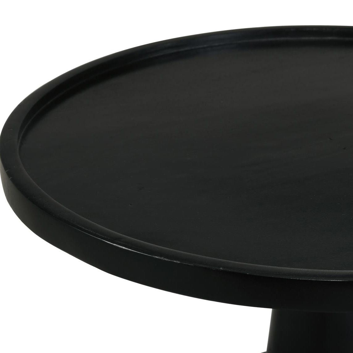 Black Stain Pedestal Accent Table