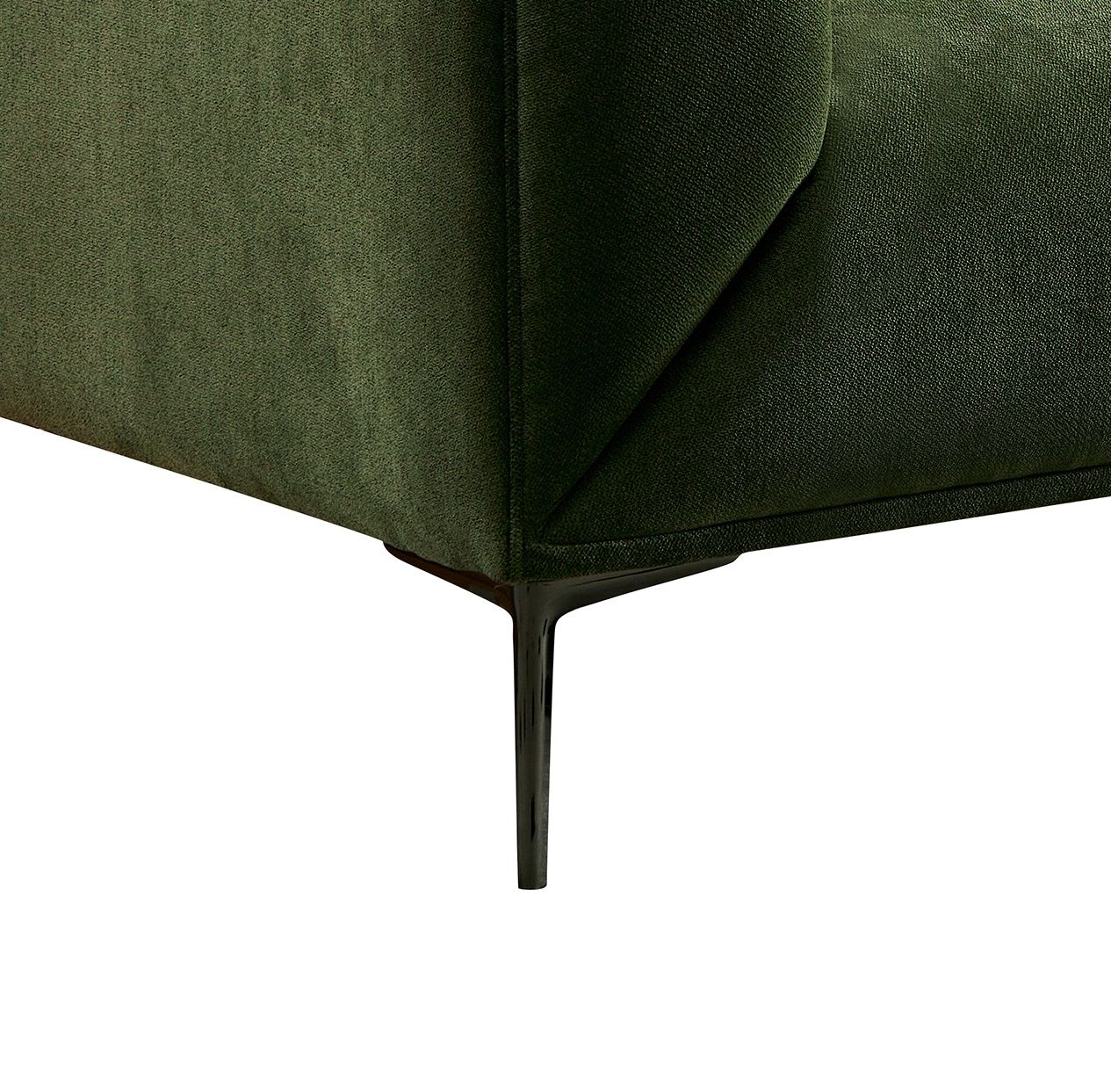 Green Modern Sofa With Metal Legs 89"