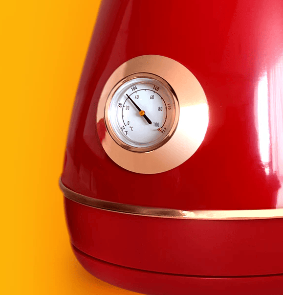 Retro Electric Kettle 1200W Dial Thermometer Fast Boiling, also available in red and stainless