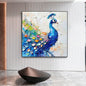 Peacock Oil Painting Original Artwork, 7 sizes available