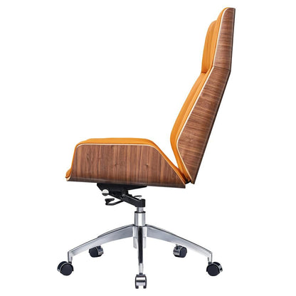 Ergonomic Office Chair Swivel Armless Seat Chair High Back Genuine Leather, five leather colors to choose from