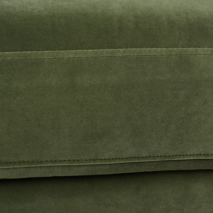 Alana Three-Cushion Tightback Sofa Olive Green Performance Velvet