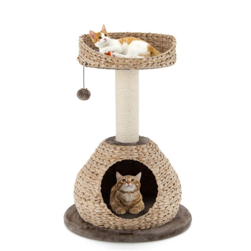 Hand-Made Cat Tree Tower with Jump Platform 28 Inches