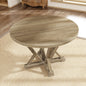 Modern Farmhouse Round Dining Table 45.7inch Solid Wood, seats 4