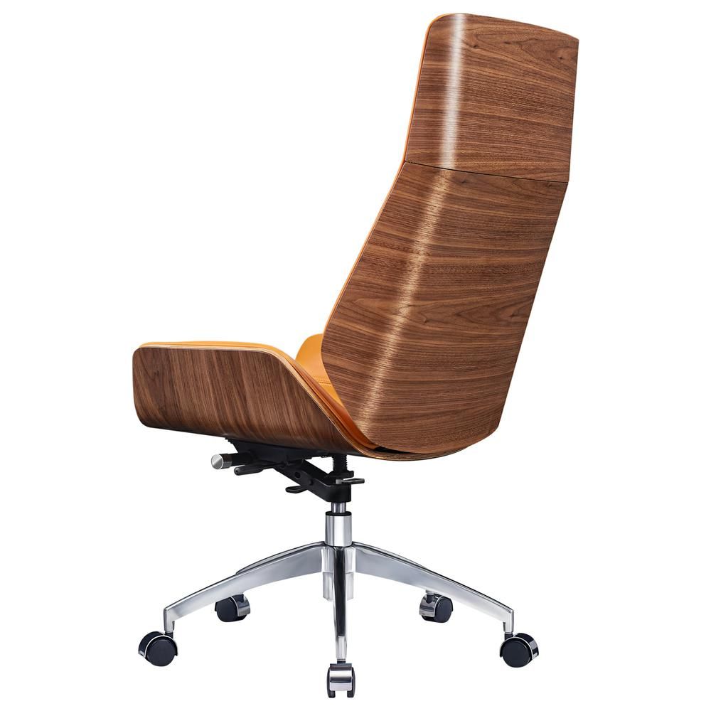 Ergonomic Office Chair Swivel Armless Seat Chair High Back Genuine Leather, five leather colors to choose from