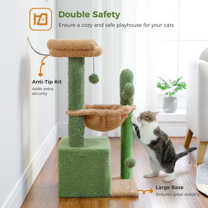 Cactus Cat Tree for Indoor Cat Tower Toy