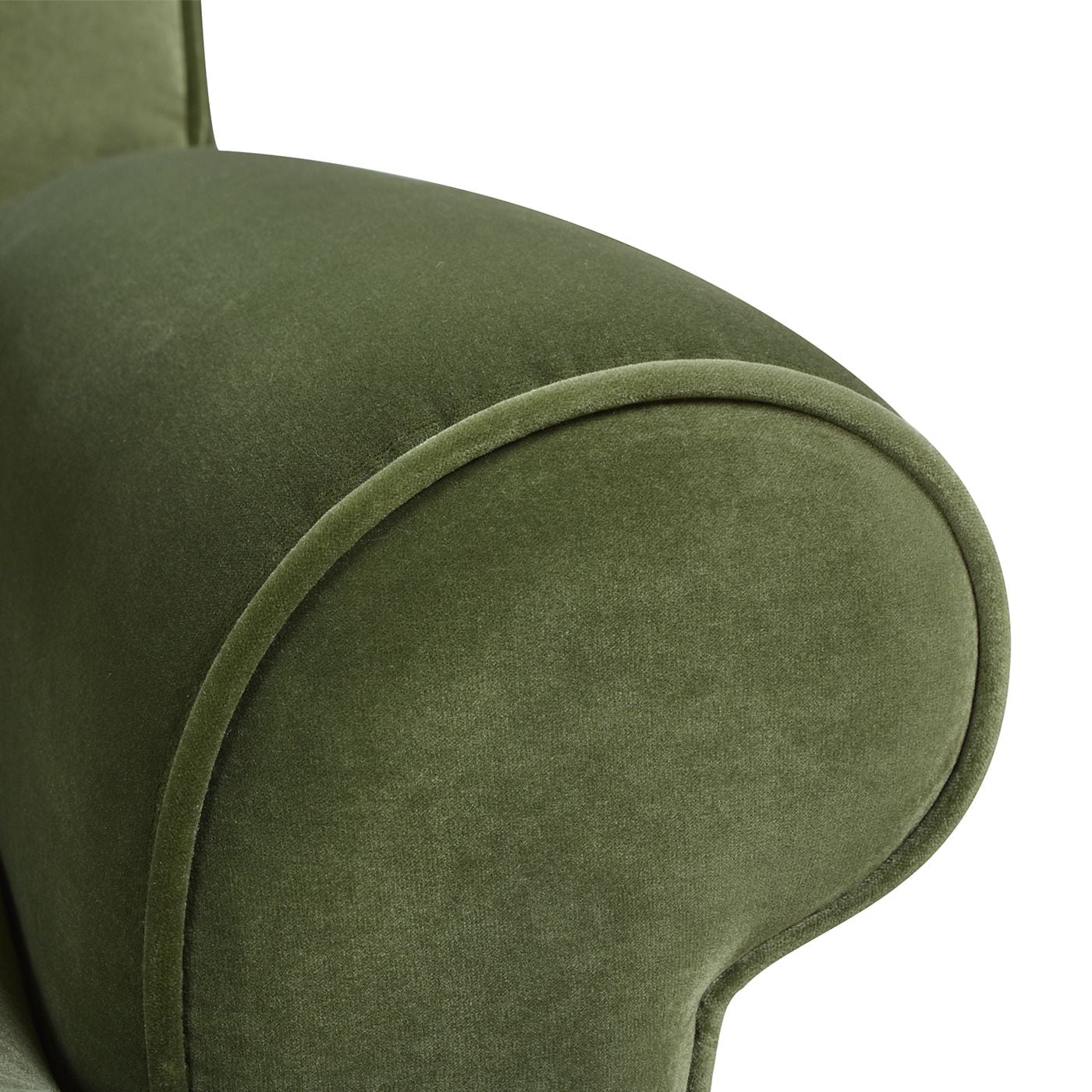 Alana Three-Cushion Tightback Sofa Olive Green Performance Velvet