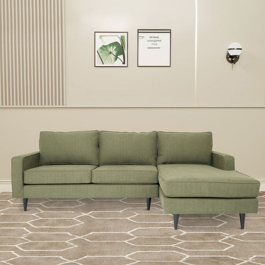 Transitional Green Sectional Sofa 108"