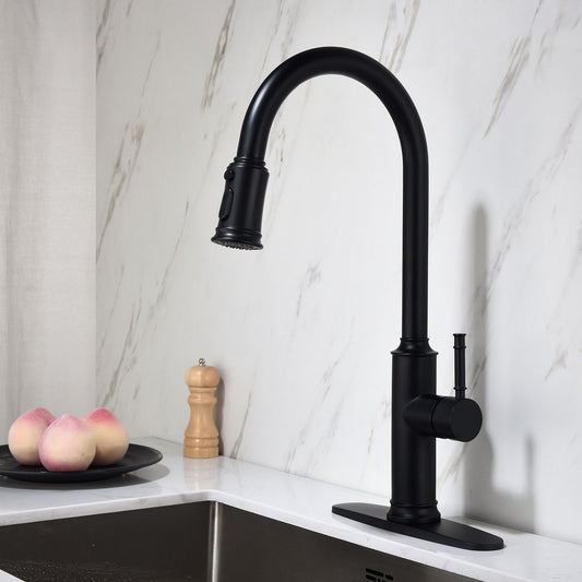 Kitchen Faucet with Pull Out Sprayer, matte black