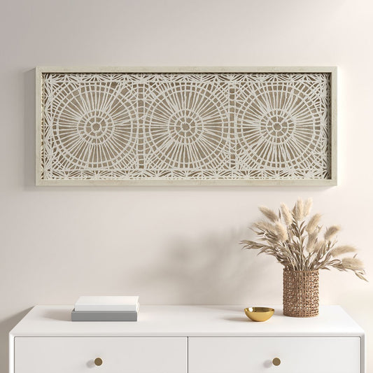 Framed Medallion Rice Paper Shadow Box