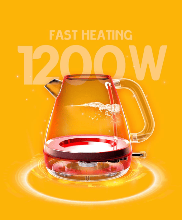 Retro Electric Kettle 1200W Dial Thermometer Fast Boiling, also available in red and stainless