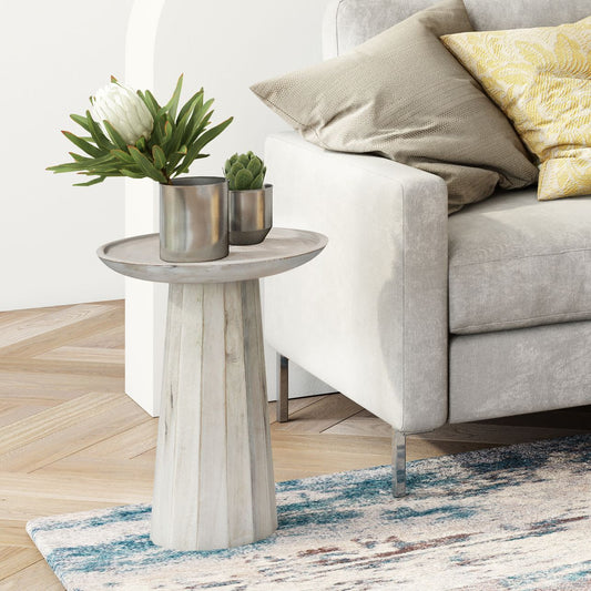 Dayton Wooden Accent Table, White Wash