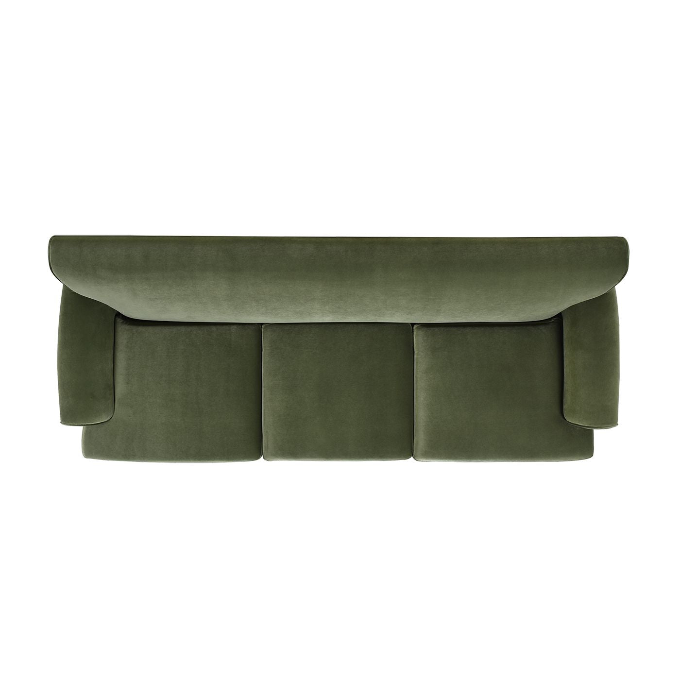 Alana Three-Cushion Tightback Sofa Olive Green Performance Velvet