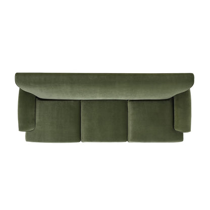 Alana Three-Cushion Tightback Sofa Olive Green Performance Velvet