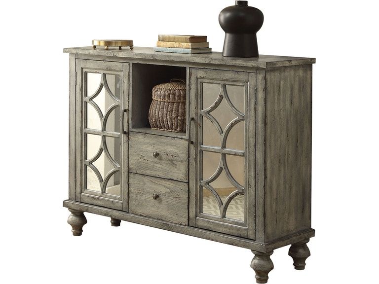 French Console Table in Weathered Gray