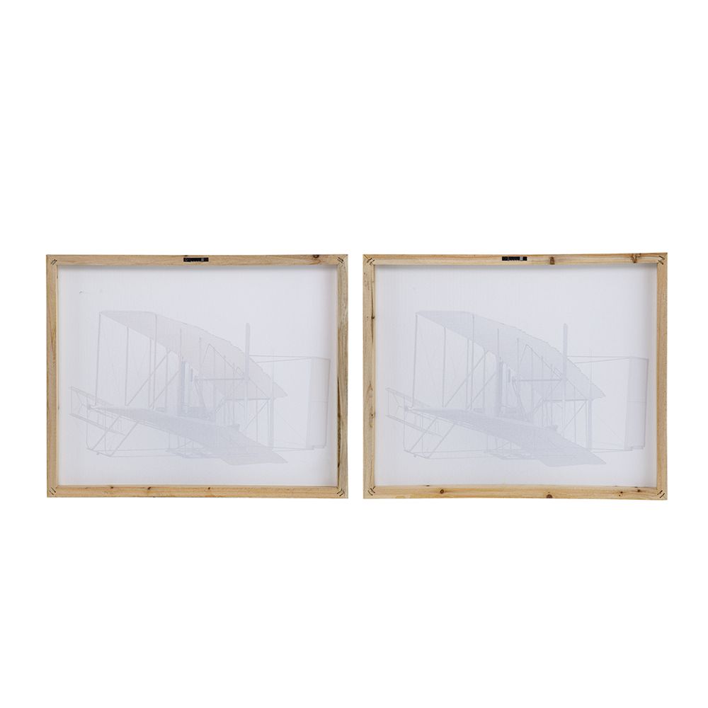 Rectangular Diptych Plane Wall Art, Set of 2 Large