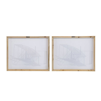 Rectangular Diptych Plane Wall Art, Set of 2 Large