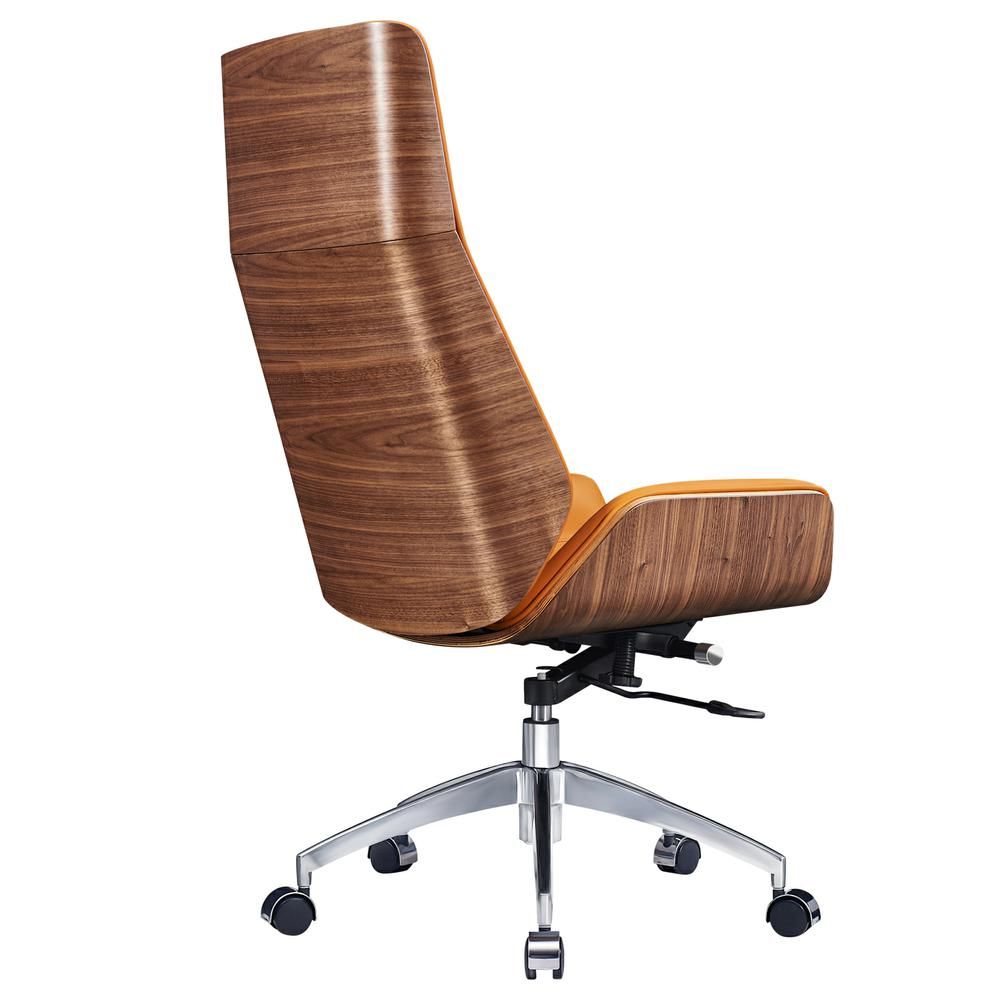 Ergonomic Office Chair Swivel Armless Seat Chair High Back Genuine Leather, five leather colors to choose from