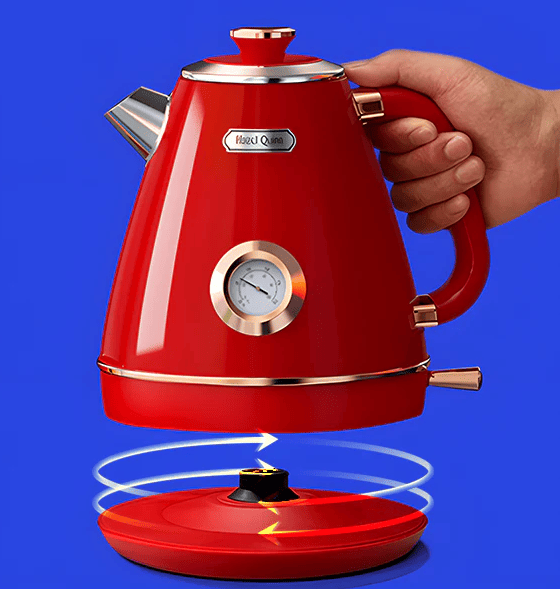 Retro Electric Kettle 1200W Dial Thermometer Fast Boiling, also available in red and stainless