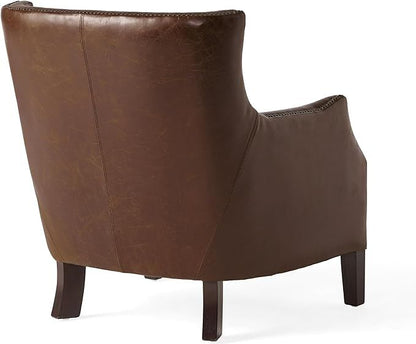 Genuine Leather Accent Chair