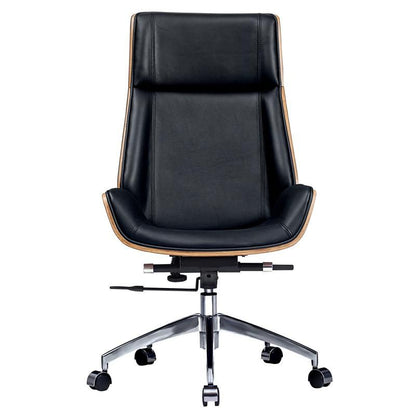 Ergonomic Office Chair Swivel Armless Seat Chair High Back Genuine Leather, five leather colors to choose from