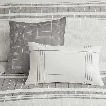 5 Piece Cotton Jaquard Duvet Set, King