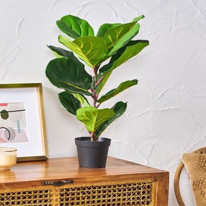 25.6 Inch Artificial Fiddle Leaf Fig Tree