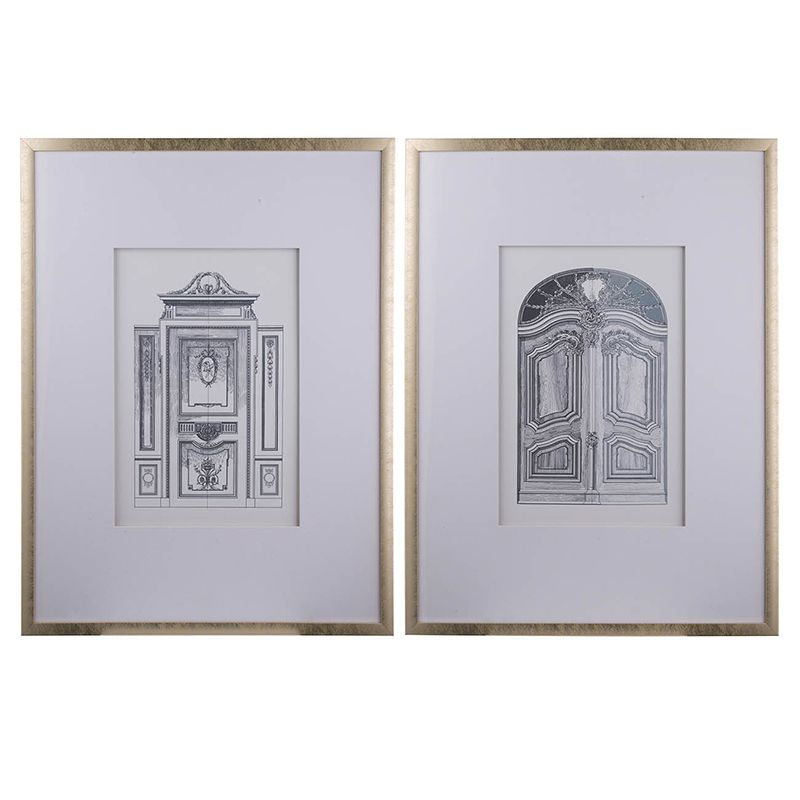 Architectual Wall Art, Set of 2,  24" x 32"