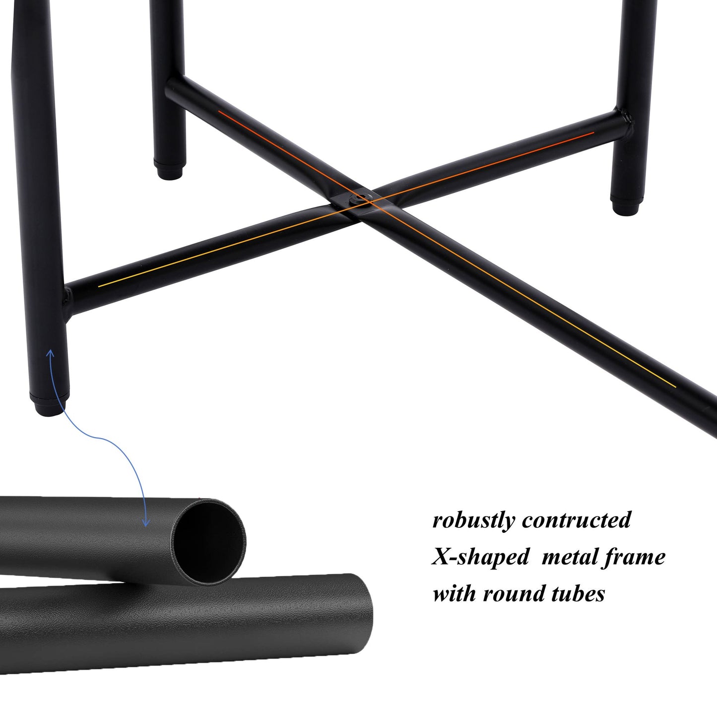 2 Tier Oval End Tables (Black)