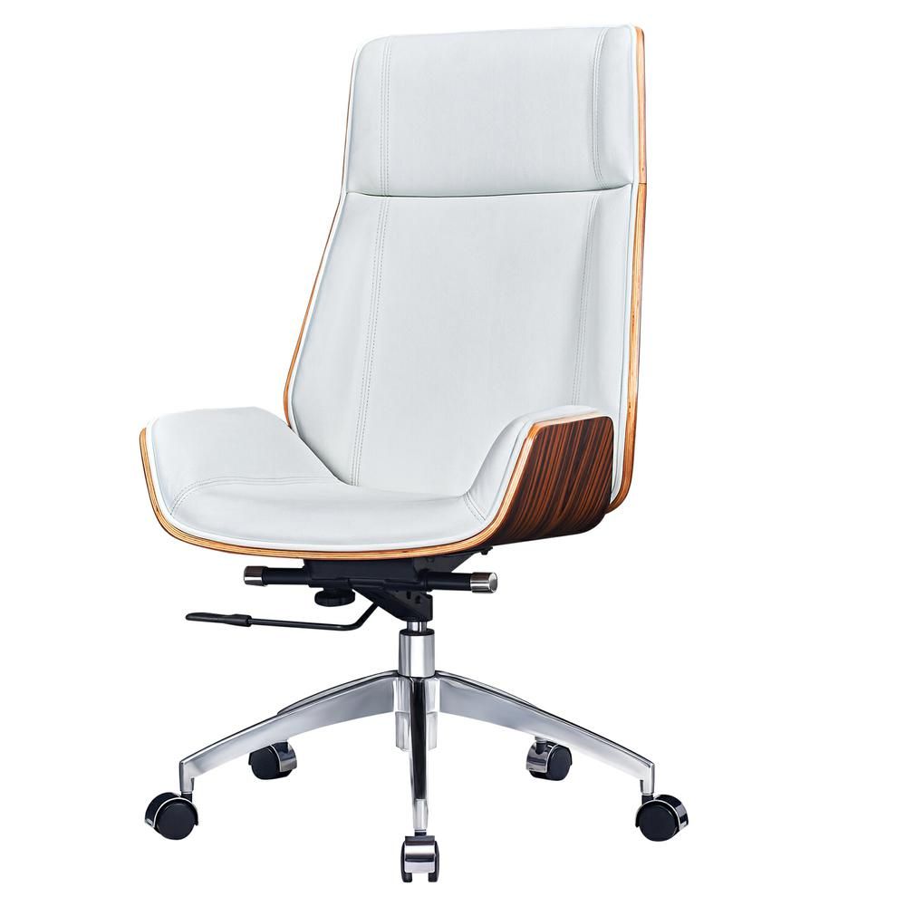 Ergonomic Office Chair Swivel Armless Seat Chair High Back Genuine Leather, five leather colors to choose from