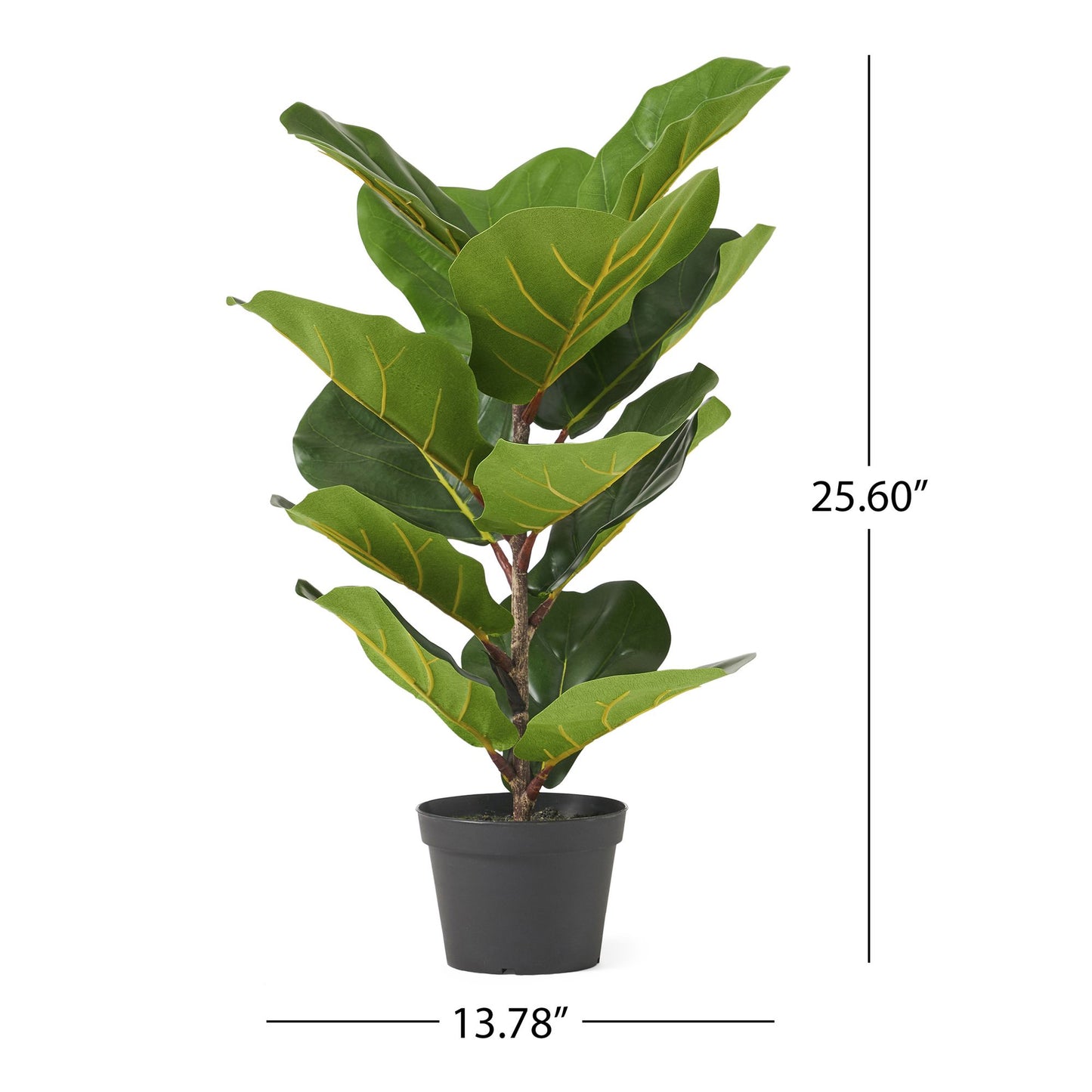 25.6 Inch Artificial Fiddle Leaf Fig Tree