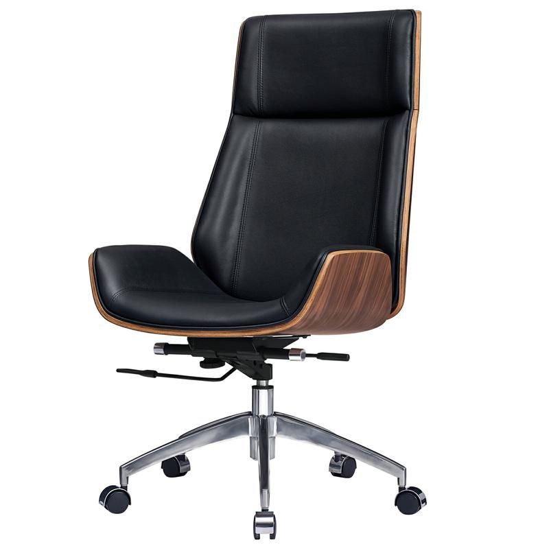 Ergonomic Office Chair Swivel Armless Seat Chair High Back Genuine Leather, five leather colors to choose from