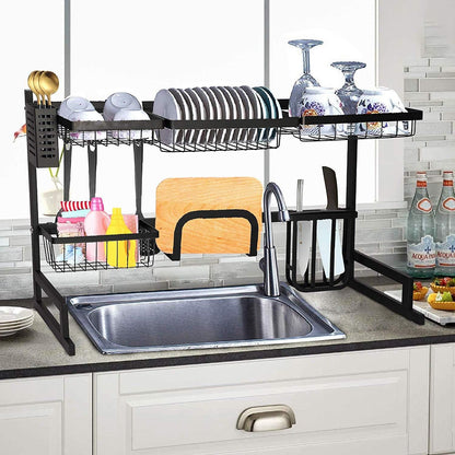 Over The Sink Dish Drying Rack, Stainless Steel