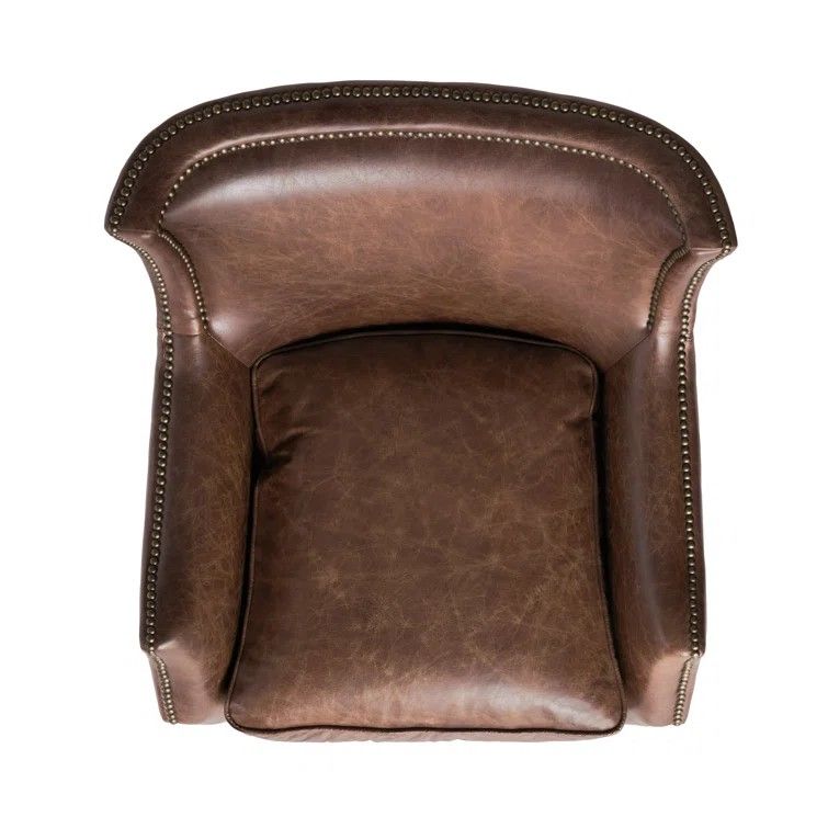 Genuine Leather Accent Chair